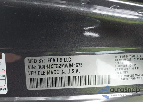 2021 Jeep Wrangler Unlimited Rubicon 4X4 from USA, damaged, VIN 1C4HJXFG2MW841673